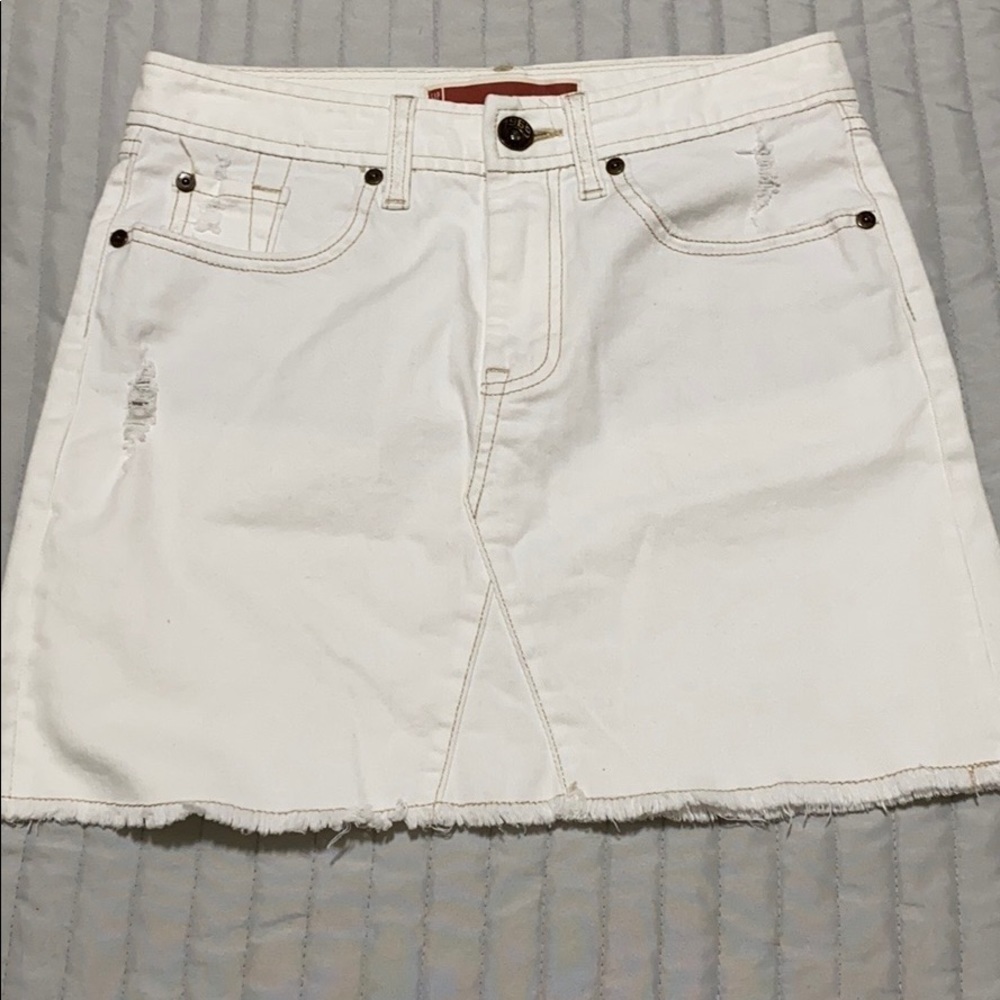 GAP White jean mini skirt size 1 (juniors)